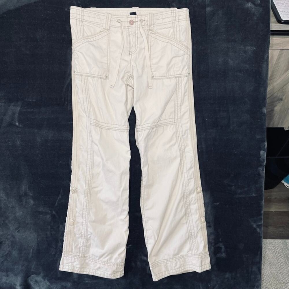 Y2k Style Khaki Convertible Cargo Pants Gap Sz. 10 Reg Utility Drawstring Waist